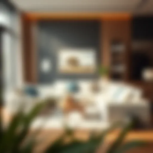 Modern corner sofa design in a stylish living room