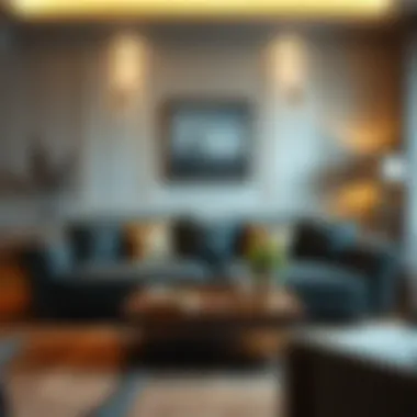 Coordinated Sofa Covers in a Stylish Living Room Stylish living room featuring coordinated sofa covers