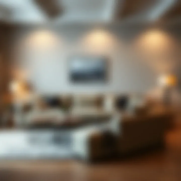 Arrangement of sofas enhancing functionality and aesthetics