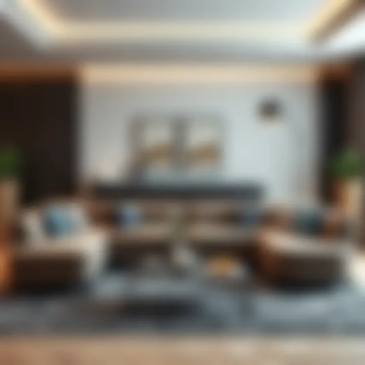 Stylish Sofa Arrangement in Modern Interior Stylish sofa arrangement in a modern interior