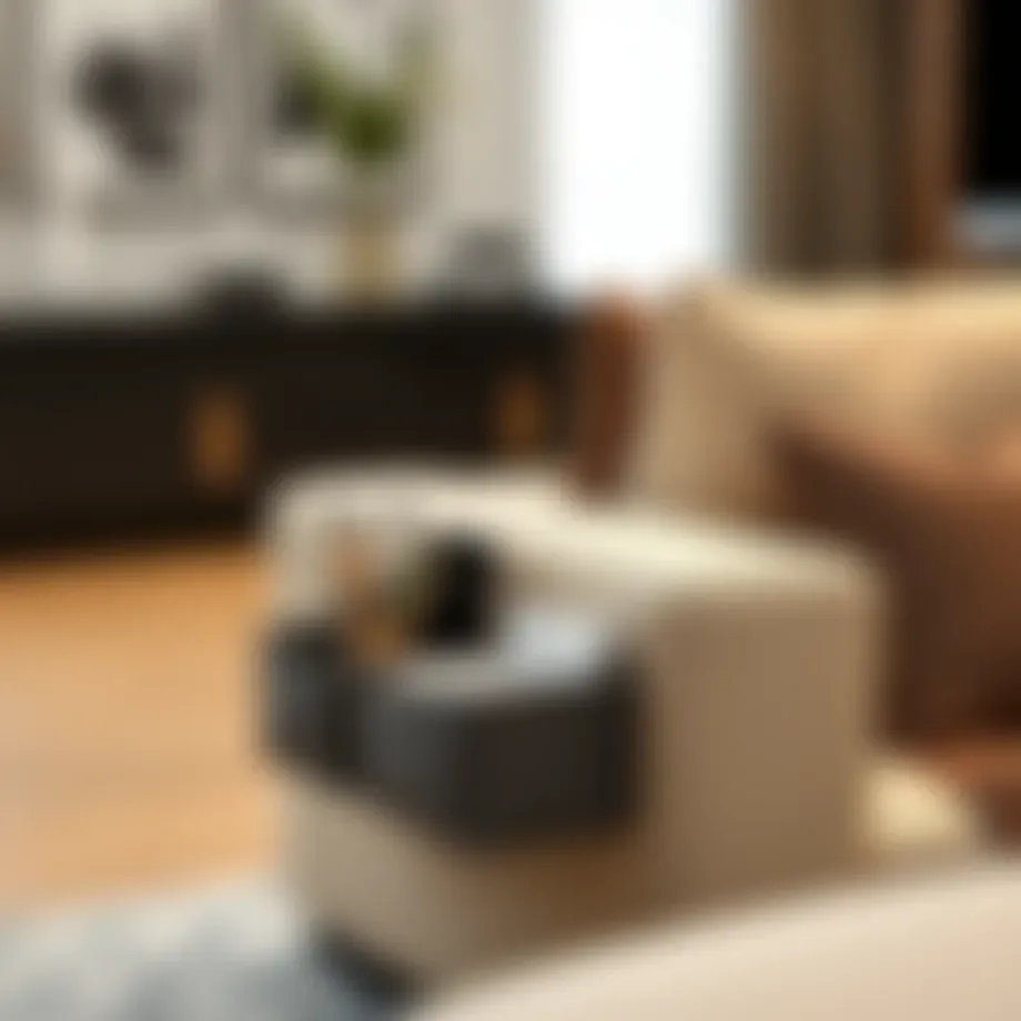 Stylish sofa side organizer showcasing functionality and design