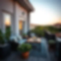 Elegant balcony furniture arrangement in Konya