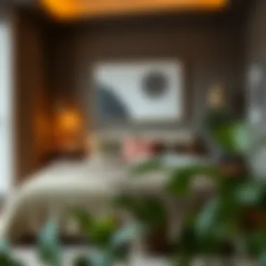 Warm Dark Olive Bedroom Accents Cozy bedroom with dark olive decor accents