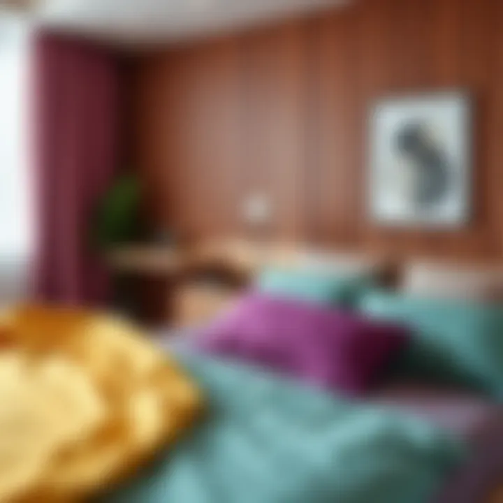 Colorful range of fitted sheets enhancing bedroom decor