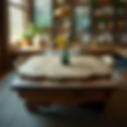 Rustic wooden table showcasing natural grain patterns