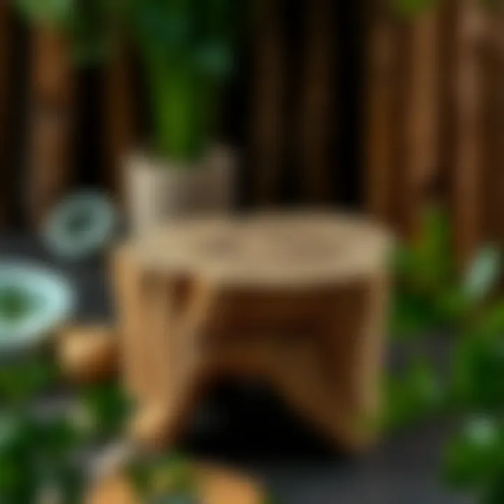 Rustic wooden side table showcasing natural grain patterns