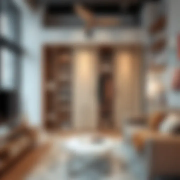 Contemporary L wardrobe design in a modern living space