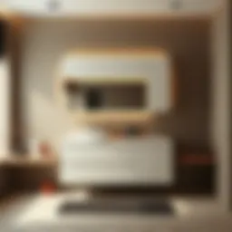 Elegant modern lake bathroom cabinet with sleek design