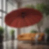 Elegant large umbrella showcasing unique design.