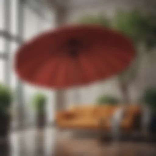 Elegant large umbrella showcasing unique design.