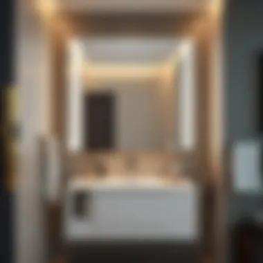 Modern Mirrored Bathroom Cabinet Design Elegant mirrored bathroom cabinet showcasing modern design