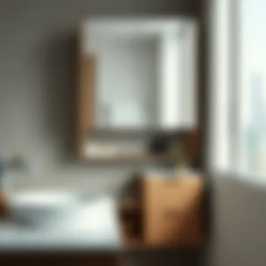 Functional Stylish Bathroom Setup Stylish bathroom with a functional mirrored cabinet