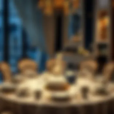 Luxurious 12-person round dinnerware set showcased in a festive setting