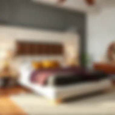 Luxurious double bed base with storage options