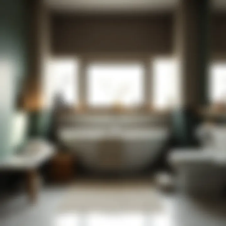 Relaxing Spa Bathroom Luxurious spa-like bathroom featuring natural elements