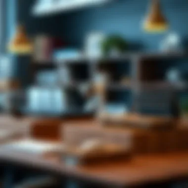 Different types of desk risers on display