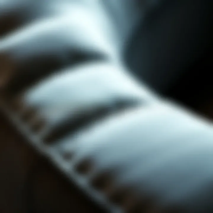 Material Details of American Servis Close-up view of material details for American servis