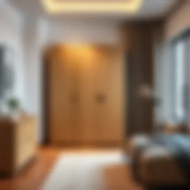 Material variety in two-door wardrobes