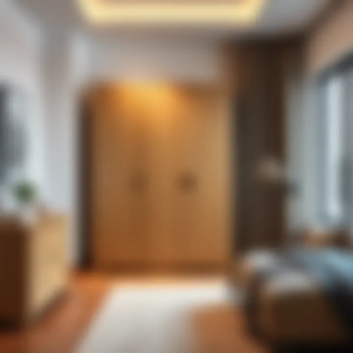 Material variety in two-door wardrobes