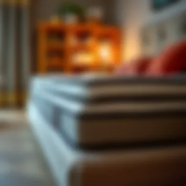 A close-up of the mattress layers demonstrating quality craftsmanship.