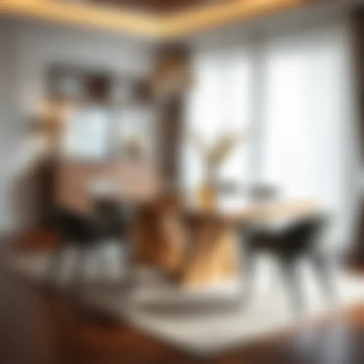 Sophisticated MDF Dining Table Set Elegant MDF dining table set showcasing modern design