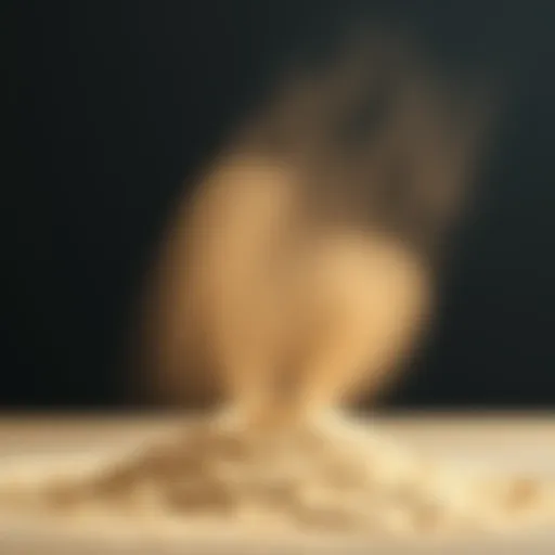 MDF dust showcasing its fine texture.