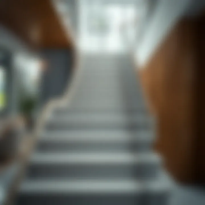 Creative composite material staircase steps emphasizing durability and design.