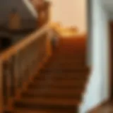 Elegant wooden staircase steps showcasing craftsmanship and design.