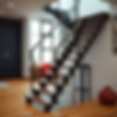 Modern metal staircase steps combining style and safety features.