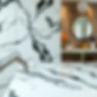 Close-up of marble material highlighting its unique patterns