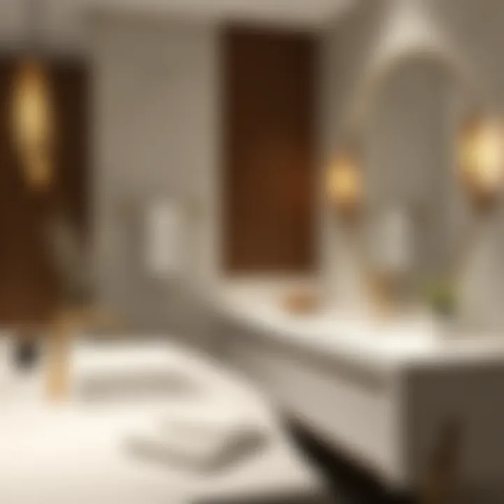 Comparison of different styles of marble bathroom countertops