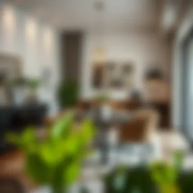 Chic Dining Area Dining area showcasing chic table and chairs