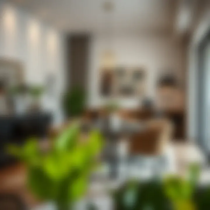 Chic Dining Area Dining area showcasing chic table and chairs