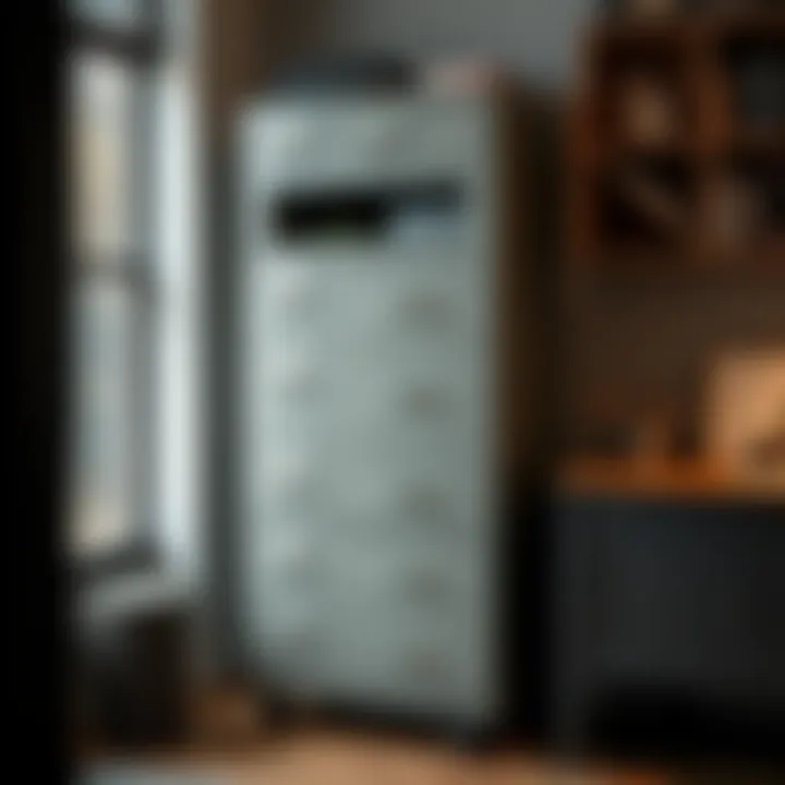 Stylish Storage Solutions Stylish metal file cabinet showcasing storage capacity