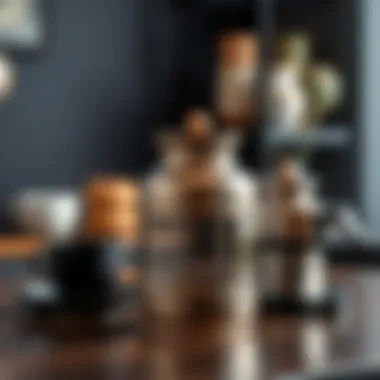 Elegant metal coffee canister showcasing design