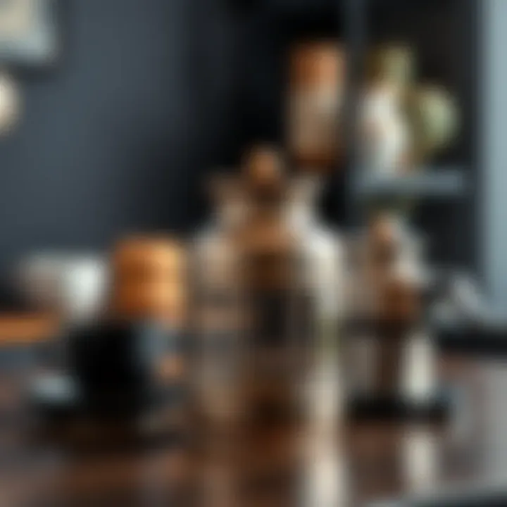 Elegant metal coffee canister showcasing design