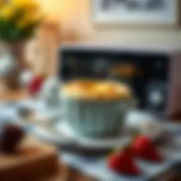 Delicious microwave souffle ready to serve