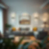 Elegant mini sofa set in a modern living room