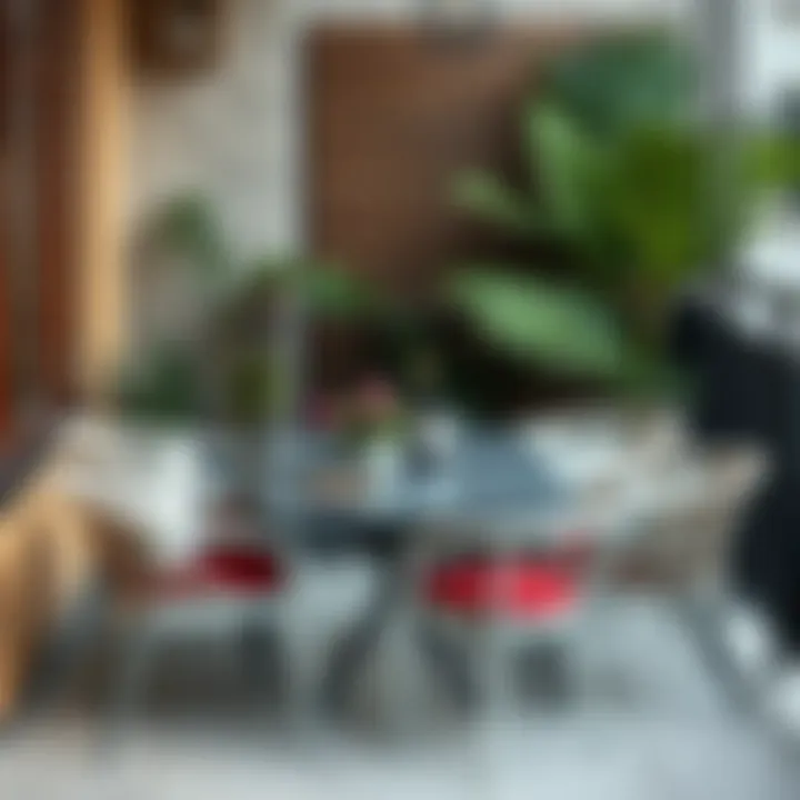 Stylish materials for compact balcony tables