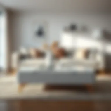 Comforting Minimalism: White Coffee Table in Action Minimalistic white coffee table in a cozy living room