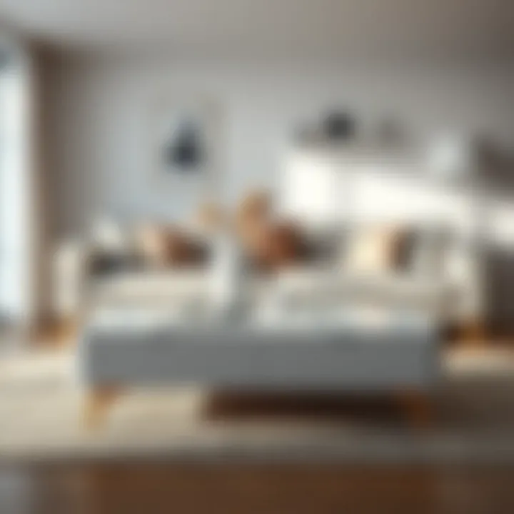 Comforting Minimalism: White Coffee Table in Action Minimalistic white coffee table in a cozy living room