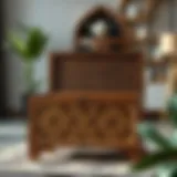 Elegantly designed modern hope chest with intricate patterns