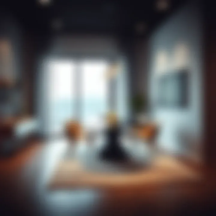 Chic Carpet in Modern Dining Area Modern dining area with a chic carpet