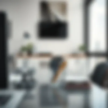 Sleek Office Design Modern home office with clear stationery holder