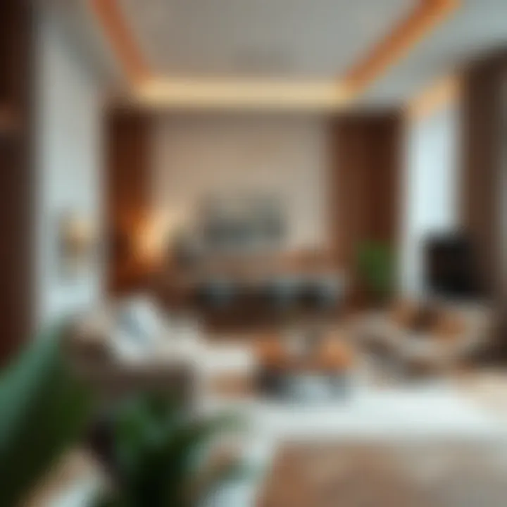 Thoughtful Modern Interior Arrangement Contemporary interior with thoughtful arrangement of furniture