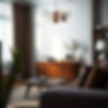 Modern living room featuring a restored second-hand chest