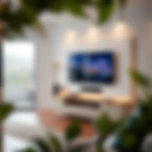 Contemporary Wall-Mounted TV Unit Elegant wall-mounted TV unit integrating modern design with functionality