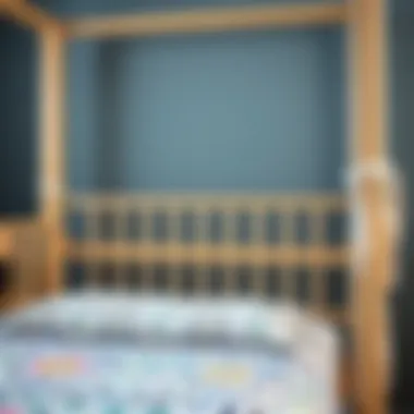 Close-up of the safety features in a Montessori twin bed