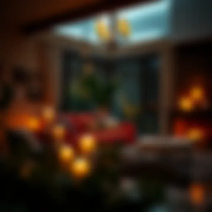 Cozy Living Space with Candle Light Cozy living space illuminated by candles