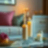Elegant candle arrangement enhancing home decor